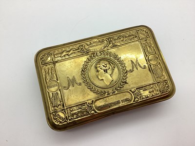 Lot 803 - WW1 1914 Princess Mary gift fund brass box.