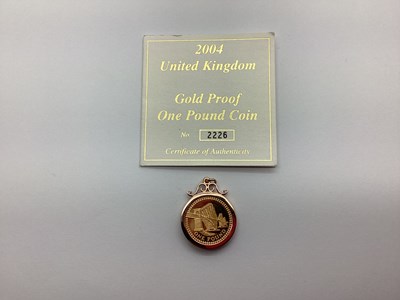 Lot 459 - 2004 Royal Mint Gold Proof £1 Coin, in a...