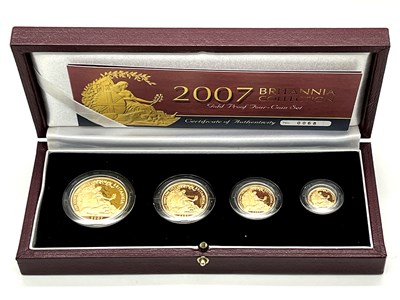 Lot 465 - 2007 Royal Mint Gold Proof Britannia Four-Coin...