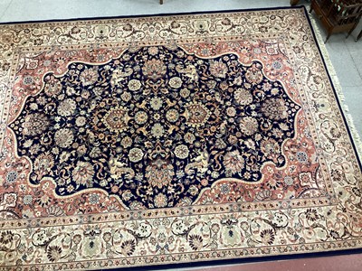 Lot 1590 - Super Kesham Wool Tassled Carpet, power loomed,...