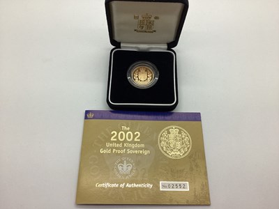 Lot 457 - 2002 Royal Mint UK Gold Proof Sovereign, boxed...