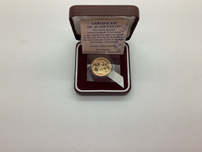 Lot 453 - 2001 Elizabeth II Gold Sovereign,boxed with...
