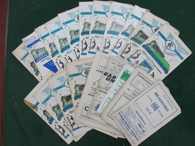 Lot 847 - Chesterfield Away Programmes 1952-3, at...