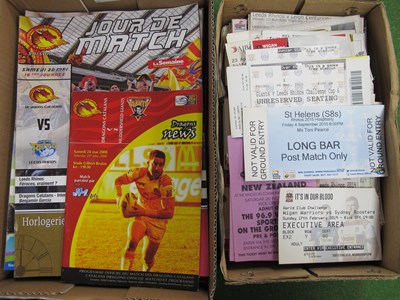 Lot 443 - Rugby League Catalans Rugby League Programmes,...