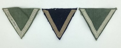 Lot 400 - WW2 German Army Gefreiter chevrons (2) and SS...