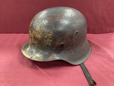 Lot 751 - WW2 German Army M42 steel helmet with liner...