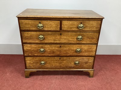 Lot 1530 - An Early XIX Century Oak Chest of Drawers, the...