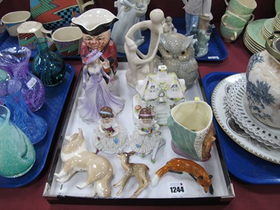 Lot 1244 - Coalport and Dresden Figurines, Doulton 3527...