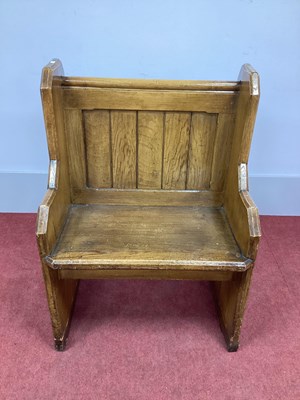 Lot 1493 - A XX Century Painted Pine Bench, with panelled...