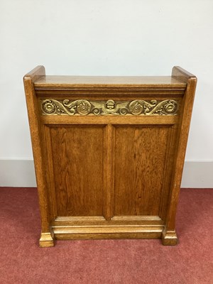 Lot 1512 - A XX Century Oak Book Stand, with a slightly...