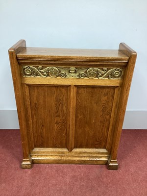 Lot 1487 - A XX Century Oak Book Stand, with a slightly...