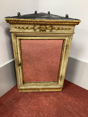 Lot 1517 - A XIX Century Painted Flat Fronted Corner...