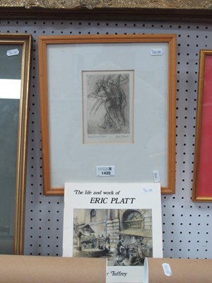 Lot 1420 - Eric Platt Etching, "Muck Rake Men", signed...