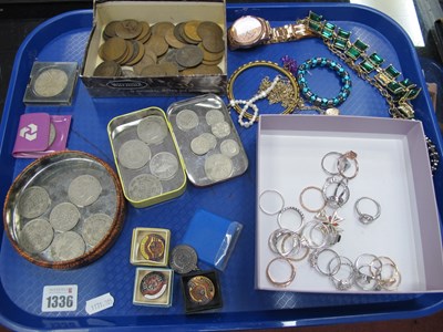 Lot 1336 - U.K Coinage, badges, costume jewellery