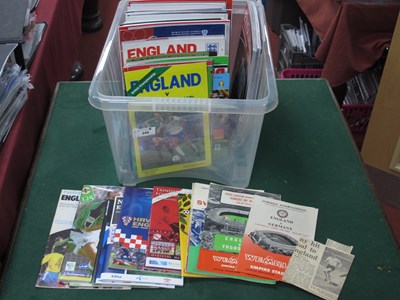 Lot 349 - England Home and Away Football Programmes,...