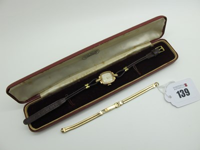 Lot 139 - Majex; A 9ct Gold Cased Ladies Wristwatch, the...