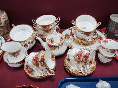 Lot 1191 - Royal Albert 'Old Country Roses' Tea Service,...