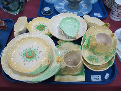 Lot 1251 - Carlton Ware Yellow 'Buttercup' Pattern Jugs,...