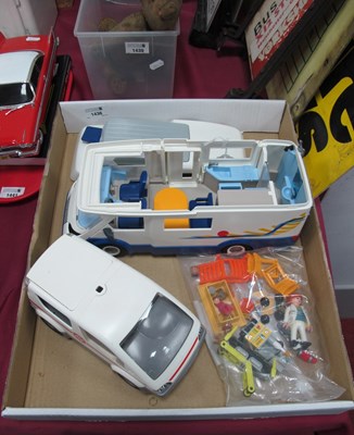 Lot 1436 - Playmobil Camper, with some accessories;...