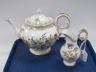 Lot 1187 - Early XX Century Dresden Teapot, and matching...