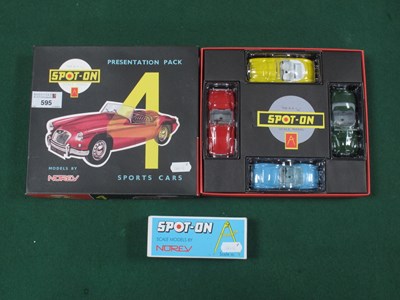 Lot 595 - A Re-Issue Spot-On-Nurev Set Four Sports Car,...