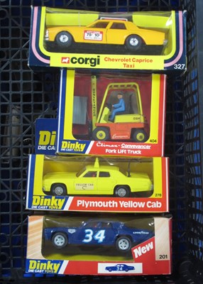 Lot 481 - Three 1970s Dinky Toys, No 404 forklift, No...