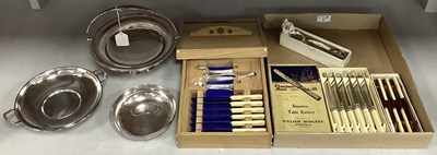 Lot 31 - Assorted Plated Ware, including swing handled...