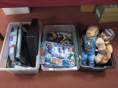 Lot 492 - A Collection of WWE, WCW and similar plastic...