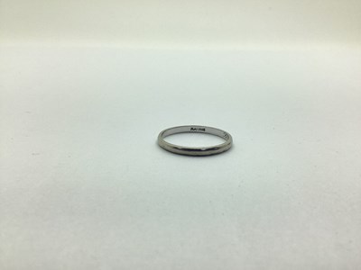 Lot 218 - A Dainty Plain Band, Stamped "PLATINUM"...