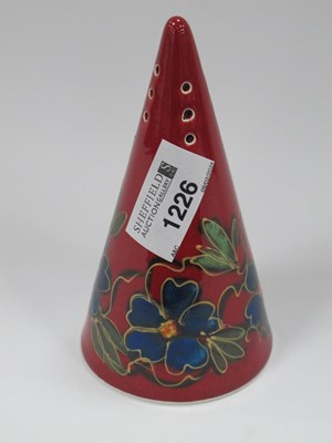 Lot 1226 - Lorna Bailey Conical Sugar Caster, painted...