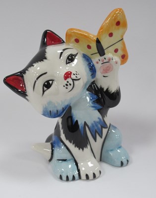 Lot 1221 - Lorna Bailey - Fly By the Cat, 13cm high.