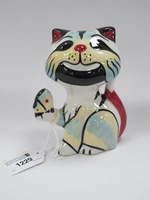 Lot 1229 - Lorna Bailey - Butterfly the Cat, 13cm high.