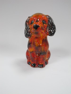 Lot 1241 - Anita Harris Model of a Spaniel Dog, gold...