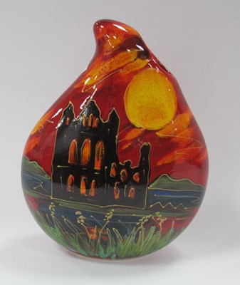 Lot 1217 - Anita Harris 'Whitby Abbey Sunset' Teardrop...