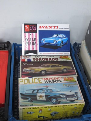 Lot 380 - Three Plastic Model Car Kits comprising of...