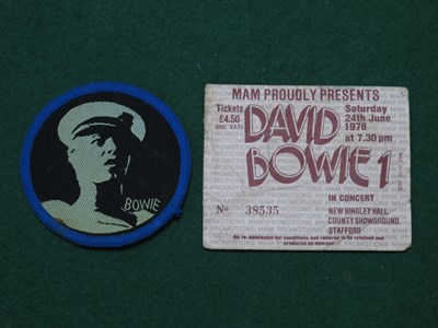 Lot 531 - David Bowie Concert Ticket and Patch, 24.06.78...