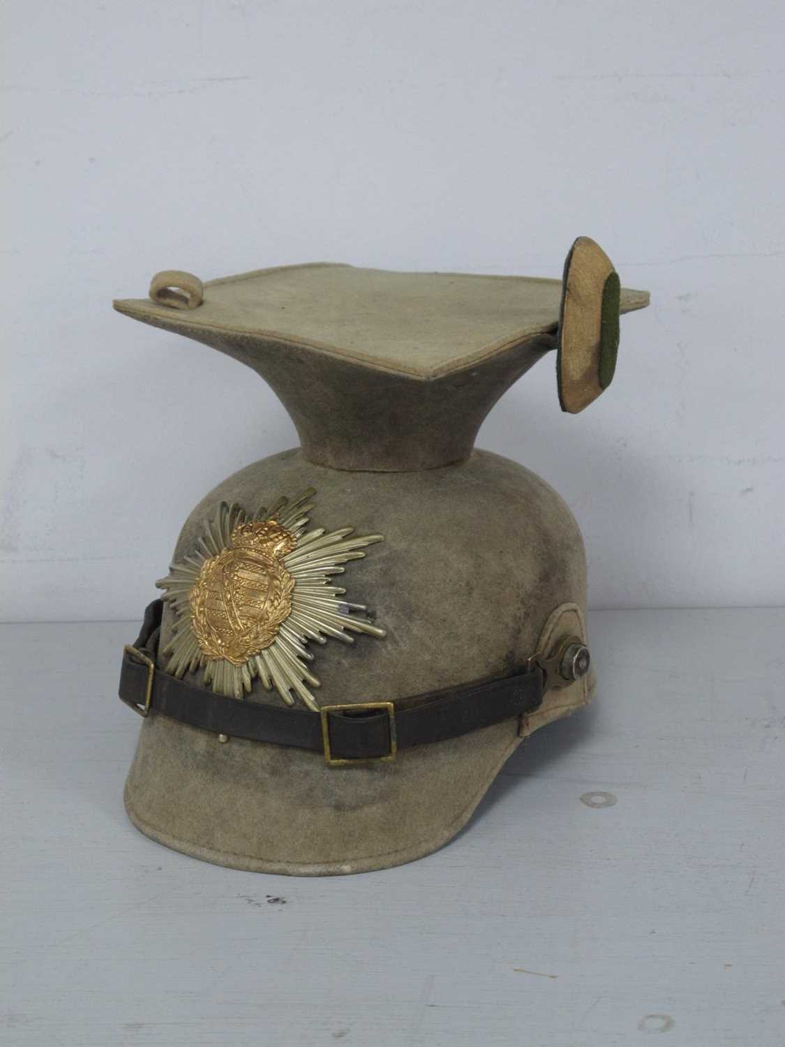 Lot 796 - A WWI German Saxon Felt Czapka, with Saxon...