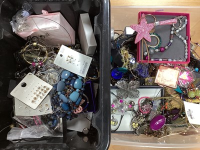 Lot 67 - Two Boxes of Assorted Costume Jewellery,...
