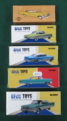 Lot 604 - Five Diecast, White Metal 1:43rd Scale Model...