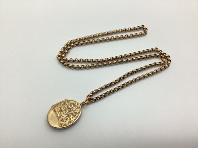 Lot 208 - A 9ct Gold Belcher Link Chain, 52cm length...