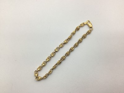 Lot 185 - A Modern 9ct Gold Fancy Link Bracelet,...