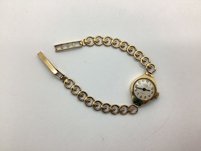 Lot 121 - UNO; A 9ct Gold Cased Ladies Wristwatch, the...