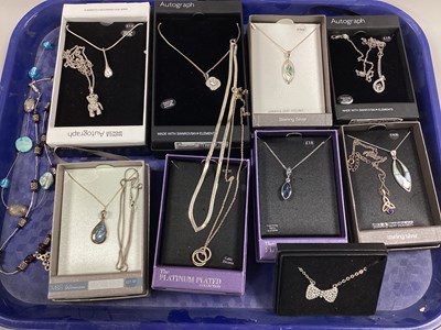 Lot 5 - Modern Pendants on Chains, including "925",...