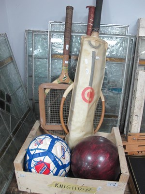 Lot 1119 - A World Cup USA 94 football, bowling ball...