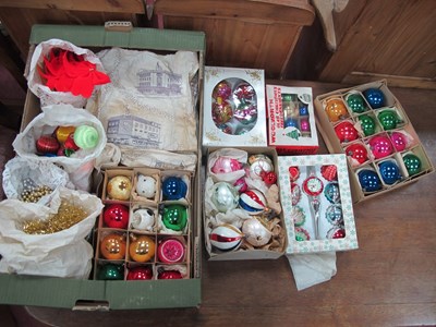 Lot 1004 - One Box of Vintage Christmas Decorations.