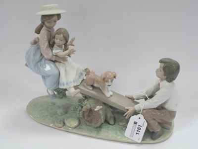 Lot 1161 - Lladro figure "Seesaw Friends" in original box.