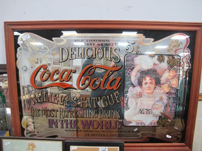 Lot 1311 - Coca Cola Wall Mirror, in a wooden frame, 68.5...