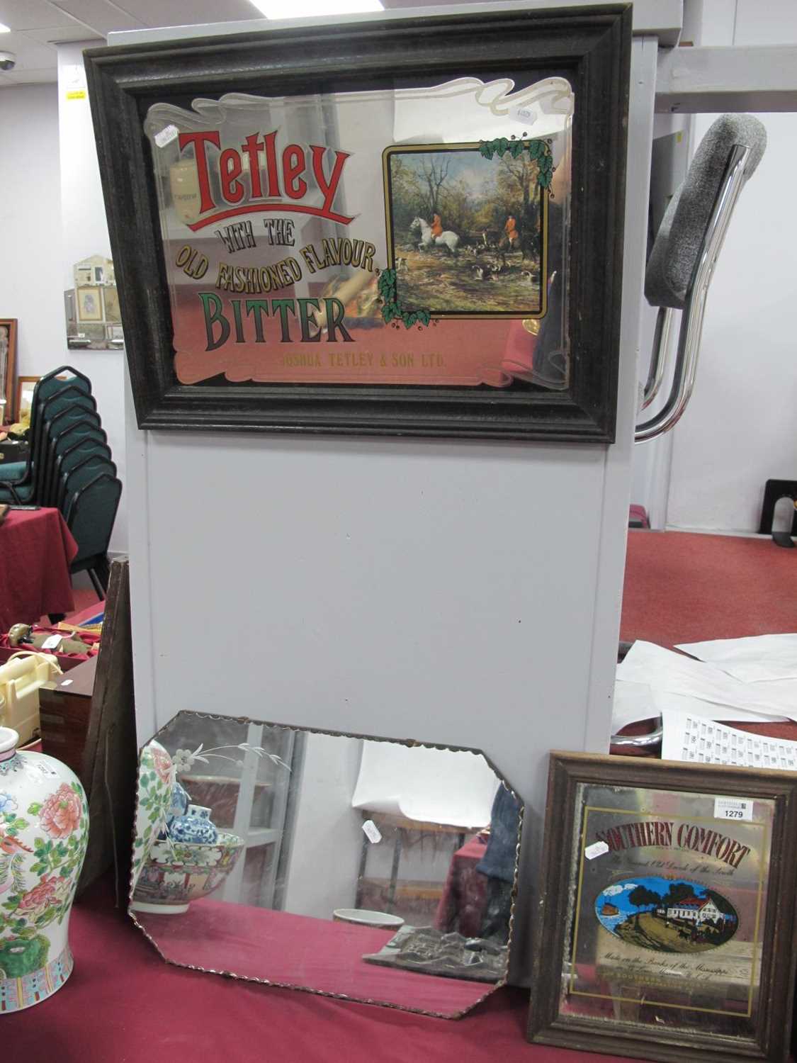 Lot 1279 - Tetley Bitter Mirror, 51cm wide. Coca-Cola