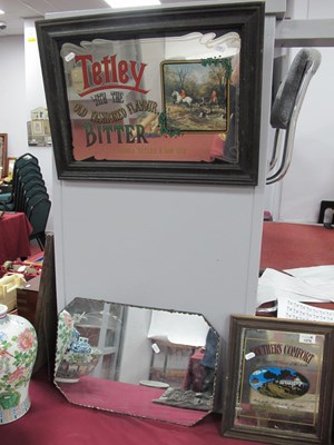 Lot 1279 - Tetley Bitter Mirror, 51cm wide. Coca-Cola and...