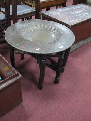 Lot 1467 - Indian Coffee Table, with Beneres brass...